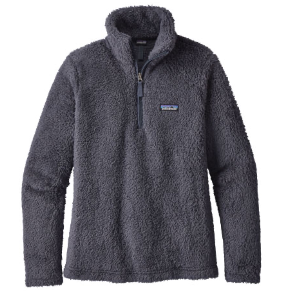 Patagonia Womens Los Gatos 1/4-Zip Smolder Blue Sherpa